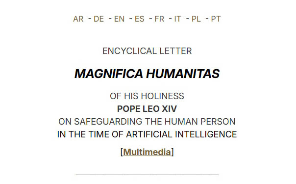 AI Must Not Build Another Tower of Babel: Pope Leo XIV & ‘Magnifica Humanitas’
